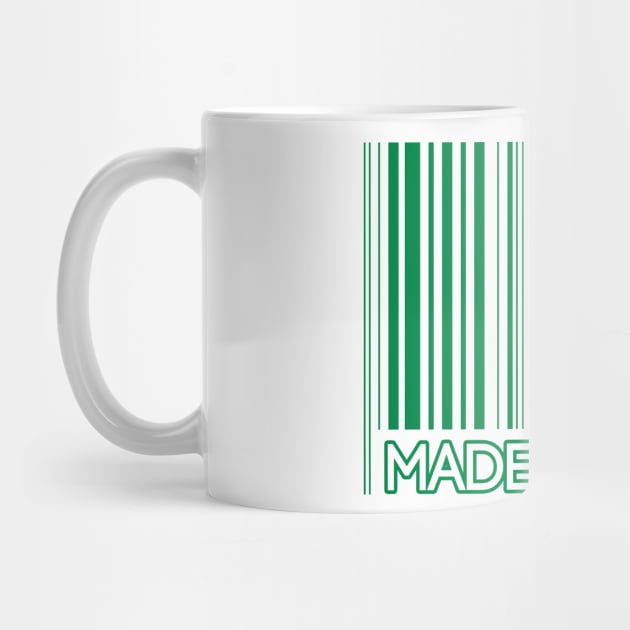 MADE IN 1888, Glasgow Celtic Football Club Green Barcode Design by MacPean